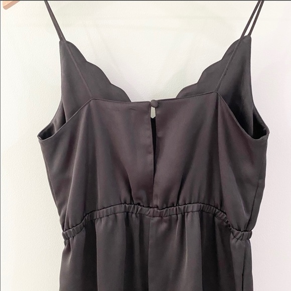 Topshop Scallop Detail Spaghetti Strap Romper Size 6 - Picture 8 of 8